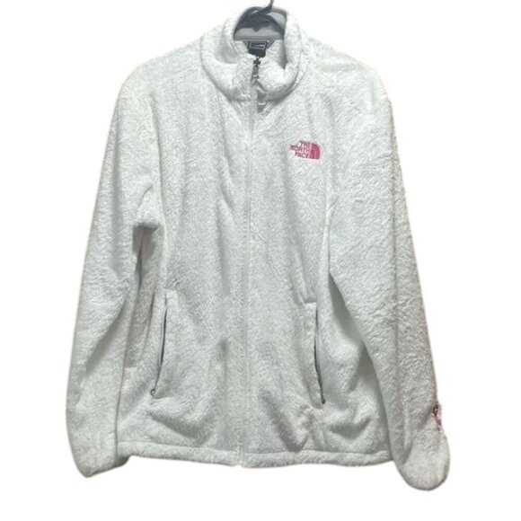 The North Face Tops - North Face Zip Up Fleece RARE pink Ribbon Womens Size XL